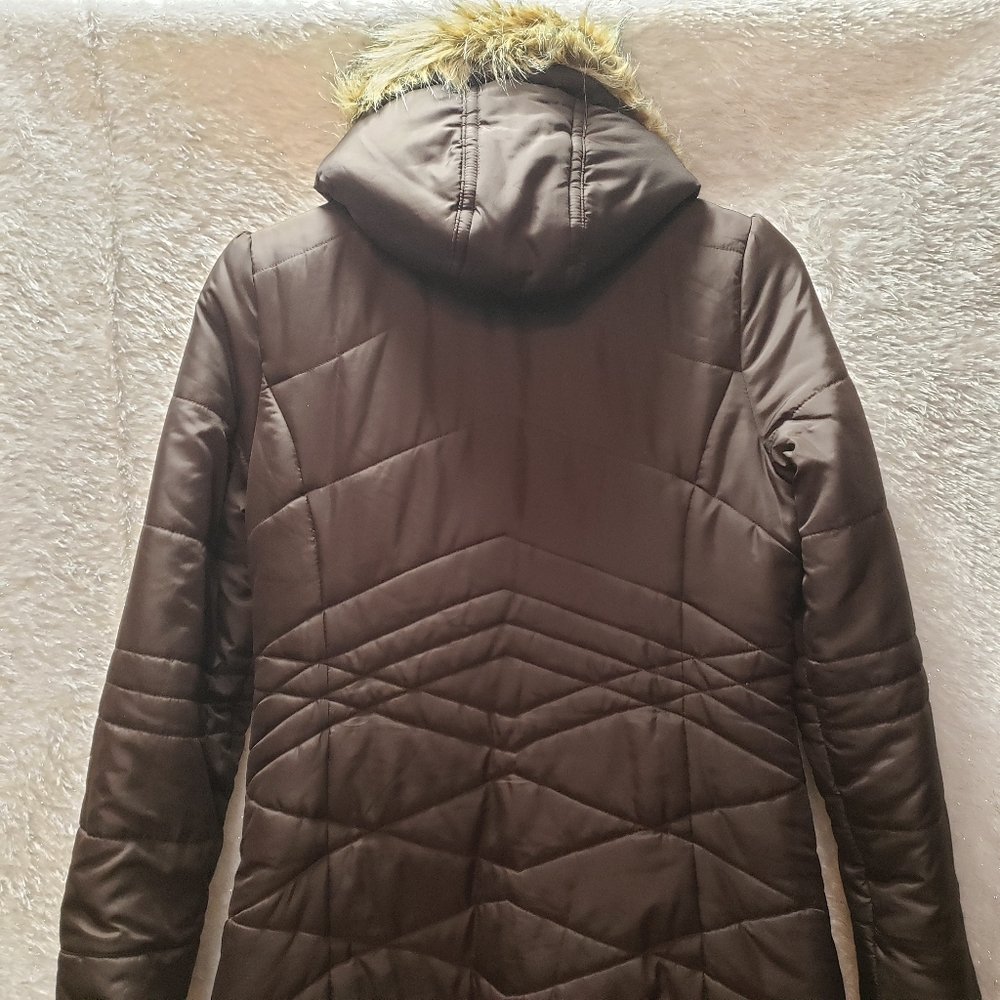 Mossimo Brown/Gray Long Puffer Jacket - image 7